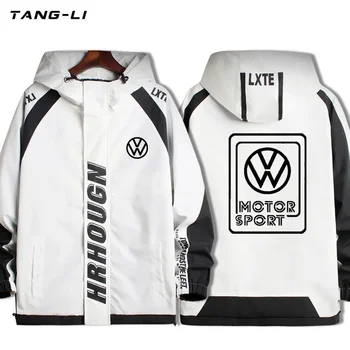 Новые универсальные осенне-зимние куртки Volkswagen для мужчин и женщин, одежда с капюшоном с длинными рукавами для пар - Изображение 2  