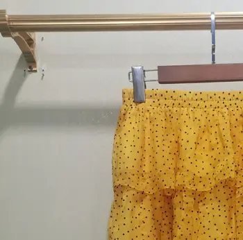 Женская желтая шелковая юбка, элегантная юбка с каскадными оборками - Изображение 1  