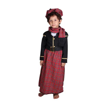 Традиционные Шотландские Костюмы Для Маленьких Мальчиков, Детская Одежда Из Шотландской Ткани, Праздничная Программа На Хэллоуин, косплей костюм - Изображение 2  