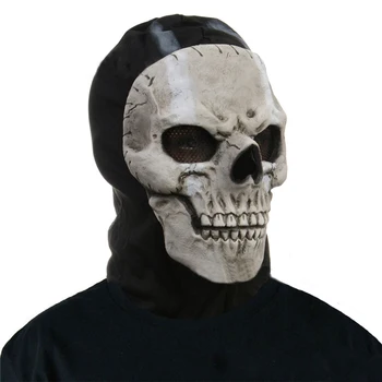 Горячая маска на Хэллоуин Унисекс, Призрачный Череп, Полное лицо, Скелет, Страшная маска, Маски для косплея, Рейв-маска - Изображение 2  