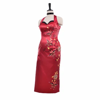 Костюм Ады Вонг для косплея, сексуальное красное платье в стиле Чонсам с вышивкой, женский Рождественский костюм для косплея на Хэллоуин - Изображение 2  