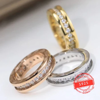 Горячее продаваемое новое кольцо из розового золота с бриллиантом 1: 1 на заказ для роскошного классического праздничного подарка для женщин - Изображение 1  