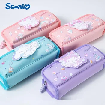 Новый кавайный аниме-пенал Sanrio, милый Kuromi My Melody, студенческая сумка для хранения канцелярских принадлежностей, школьные принадлежности, подарок для девочки, студенческий приз - Изображение 2  