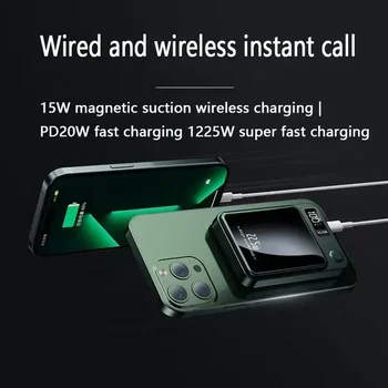 50000mAh Power Bank Для Macsafe Магнитная Супер Быстрая Зарядка Qi Беспроводное Зарядное Устройство Powerbank для iPhone 15 Samsung Huawei Xiaomi - Изображение 2  