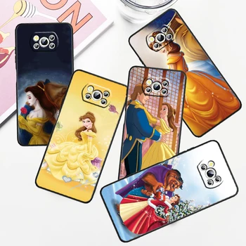 Belle Красавица И Чудовище Для Xiaomi Mi Poco F5 F4 F3 F2 X5 X4 X3 M6 M5 M5S M4 M3 C40 Pro GT NFC 5G Черный Чехол Для Телефона - Изображение 1  