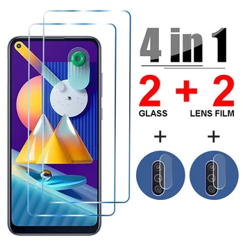 4в1 Закаленное Стекло Для Samsung Galaxy A51 A71 A52 A72 A70 Защитное Стекло для объектива камеры Samsung M21 M31 M51 M11 - Изображение 1  