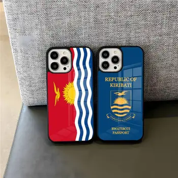 Паспорт Кирибати Флаг Карта Чехол Для Телефона iPhone 13 14 11 12 Max Pro Mini 8 7 6 Plus X Xs XR SE2020 Жесткий Силиконовый Качественный Чехол - Изображение 1  