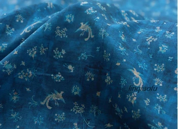 Высококачественная льняная ткань для одежды, модный лен с прозрачным принтом - Изображение 2  