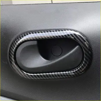 Декоративная Рамка Ручки Внутренней Двери Автомобиля из Углеродного Волокна для Benz Smart 453 Fortwo Forfour 2015-2020 Аксессуары - Изображение 2  