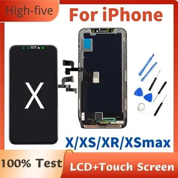 Супер OLED Для iphone X LCD XR XS Экран OLED ЖК-дисплей Сенсорный Экран Дигитайзер В Сборе Для iPhone X XS Max Замена ЖК-дисплея - Изображение 1  