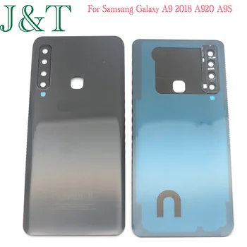 Новинка для Samsung Galaxy A9 2018 A920 A9S A920F A9200 Задняя Крышка Батарейного Отсека Задняя Дверь Стеклянный Корпус Чехол Клей Для Объектива Камеры - Изображение 1  
