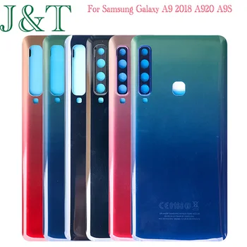 Новинка для Samsung Galaxy A9 2018 A920 A9S A920F A9200 Задняя Крышка Батарейного Отсека Задняя Дверь Стеклянный Корпус Чехол Клей Для Объектива Камеры - Изображение 2  