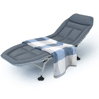 Современный дизайн кровати с металлическим одинарным складным каркасом, портативная складная кровать для кемпинга - Изображение 1  