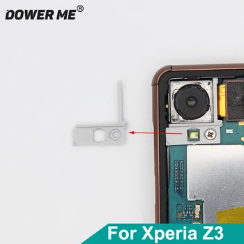 Dower Me Back Держатель Камеры Заднего Вида Рамка Вспышки Крышка Маленькая Пластиковая Деталь Для Sony Xperia Z3 D6603 D6653 SOL26 Z3 Dual D6633 D6683 - Изображение 1  