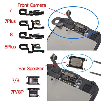 Фронтальная камера с датчиком освещенности, гибкий кабель для iPhone 7 8 Plus, Запасные части для наушников и динамиков - Изображение 1  