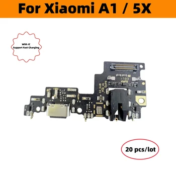 20 шт./лот Док-станция для зарядного устройства USB, Гибкий кабель, Соединительная плата, Порт для зарядки, Запасные части для Xiaomi A1 5X - Изображение 1  