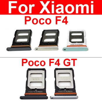 Лоток для sim-карт для Xiaomi POCO F4 F4 GT, гнездо для держателя SIM-карты, адаптер для чтения карт Micro SD, Запасные части - Изображение 1  
