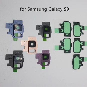 для Samsung Galaxy S9/S9 Plus G960f G965f Задняя Камера Стеклянная Крышка Объектива с Рамкой Держатель Замена Ремонт Запасные Части - Изображение 1  