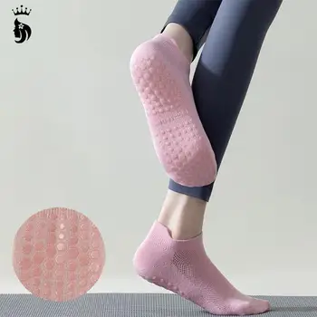 Новые модные короткие носки для йоги, пилатеса, нескользящие носки для пола В помещении, носки для занятий танцами, фитнесом, спортивные носки - Изображение 1  