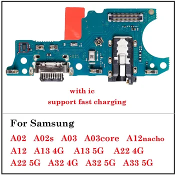 Для Samsung A02 A02S A03 core A12 Nacho A13 A22 A32 A33 A53 4G 5G USB Зарядное Устройство Порт Разъем Док-станции Плата Для зарядки Гибкий Кабель - Изображение 1  