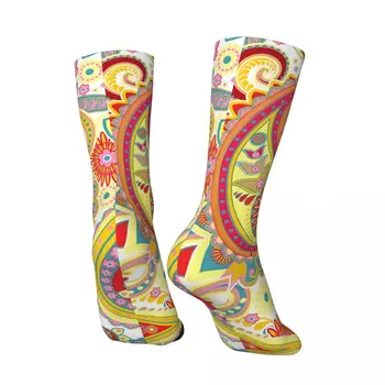 Счастливые мужские носки с цветочным узором Пейсли в стиле ретро харадзюку в стиле Пейсли в стиле хип-хоп Бесшовный узор Crew Crazy Sock Подарочный принт - Изображение 2  