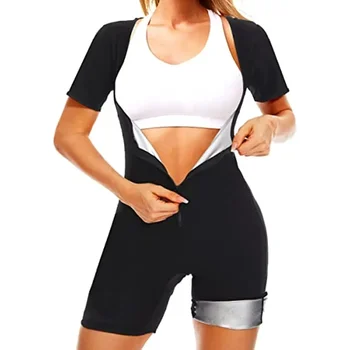 Женский костюм для сауны, спортивная рубашка, утягивающее Горячее термо-корректирующее белье для всего тела, утягивающий корсет для леггинсов, утягивающий талию - Изображение 1  