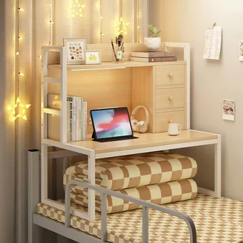 Компьютерный стол, верхняя и нижняя койки, раскладной стол в общежитии, стальной каркас, артефакт в студенческом общежитии, ноутбук в спальне, кровать для учебы - Изображение 1  