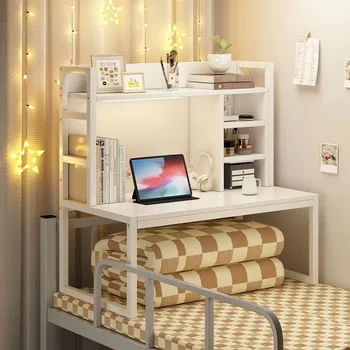 Компьютерный стол, верхняя и нижняя койки, раскладной стол в общежитии, стальной каркас, артефакт в студенческом общежитии, ноутбук в спальне, кровать для учебы - Изображение 2  