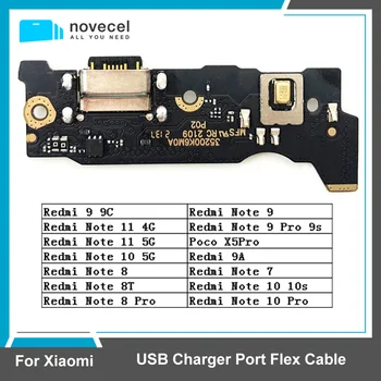Novecel USB Порт Для Зарядки Док-Станция Разъем Зарядного Устройства Плата Основного Гибкого Кабеля Запчасти Для Ремонта Телефона Для Redmi Note 7 8 8T 9S 9 10 10s Pro - Изображение 1  