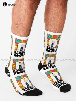 Домашние винтажные носки в стиле ретро, Harrys House, уютные носки с цифровой печатью 360 °, носки для уличного скейтборда, удобные спортивные носки для девочек, подарок для девочек - Изображение 2  