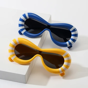 Модные винтажные солнцезащитные очки в стиле стимпанк с бабочками, женские Для мужчин, солнцезащитные очки, роскошные дизайнерские трендовые очки в стиле панк-конфет UV400 - Изображение 2  