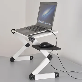 Регулируемый стол для ноутбука из алюминиевого сплава, Портативный складной компьютерный стол, Студенческое общежитие, Подставка для компьютера, Прикроватный поднос - Изображение 2  