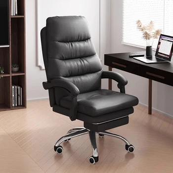 Роскошное вращающееся офисное кресло, Подушка, Удобные стулья, Офисное кресло на колесиках, Мебель для гостиной, Спальня - Изображение 1  