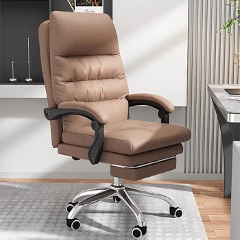 Роскошное вращающееся офисное кресло, Подушка, Удобные стулья, Офисное кресло на колесиках, Мебель для гостиной, Спальня - Изображение 2  