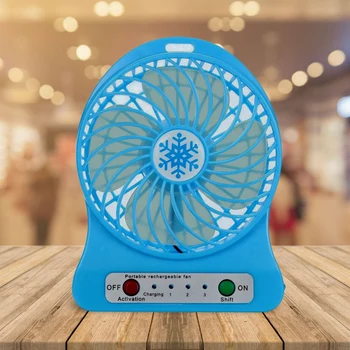 Портативный Перезаряжаемый Светодиодный Вентилятор Воздушного Охлаждения Mini Desk USB Third Wind Fan Охлаждающий Ручной Мини-Вентилятор - Изображение 2  