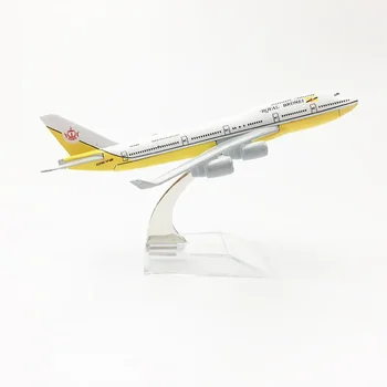 Самолет в масштабе 1/400 Boeing 747 Royal Brunei из сплава 16 см Модель самолета B747 Игрушки для детей Подарок для коллекции - Изображение 1  