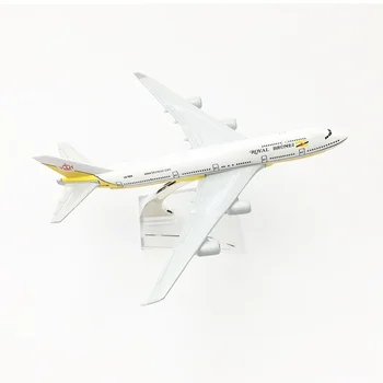 Самолет в масштабе 1/400 Boeing 747 Royal Brunei из сплава 16 см Модель самолета B747 Игрушки для детей Подарок для коллекции - Изображение 2  