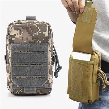 Тактический чехол Molle, военная поясная сумка, уличная мужская сумка для инструментов EDC, жилет, сумка, кошелек, чехол для мобильного телефона, охотничья компактная сумка, Оксфорд - Изображение 2  