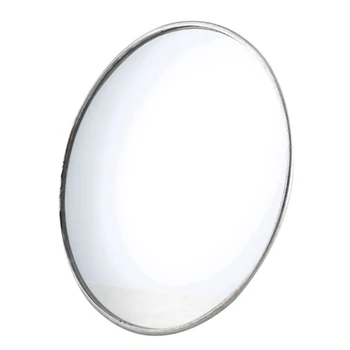 3 серебристых круглых зеркала заднего вида диаметром 3,7 дюйма для слепых зон для автомобиля - Изображение 1  