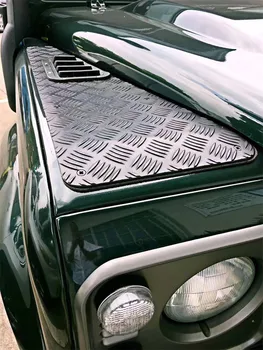 Декоративная панель капота двигателя из нержавеющей стали подходит для автомобильных аксессуаров с дистанционным управлением RX4 Land Rover Defender 1:10 - Изображение 2  