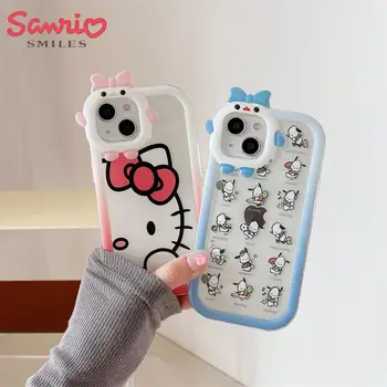 Кавайное Аниме Sanrio Hello Kittys Y2K Pochacco Милый iPhone 14 13 12 11 X Pro Max Plus Чехол Для Телефона Аксессуары Подарки Игрушки для Девочек - Изображение 1  