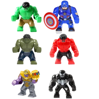 Marvel Капитан Америка Халк Веном Росомаха для мальчиков и девочек персонализированные креативные строительные блоки манекен модель пластиковая игрушка - Изображение 1  